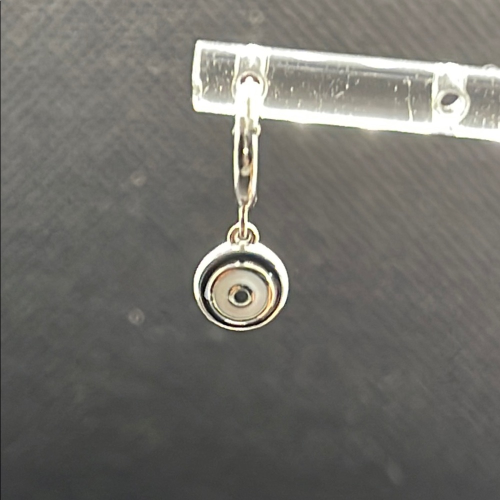 Miansai Single Ojos Huggie Earring Black & Silver